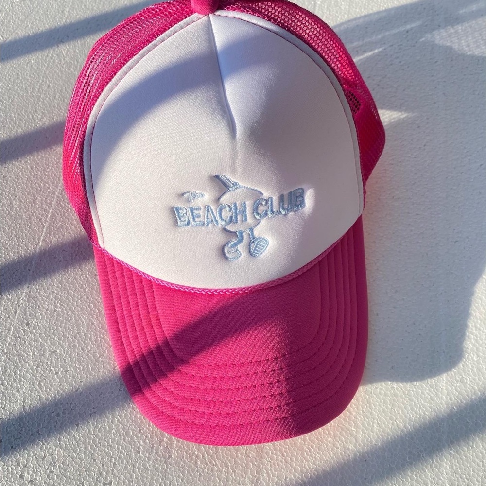 beach club trucker hat